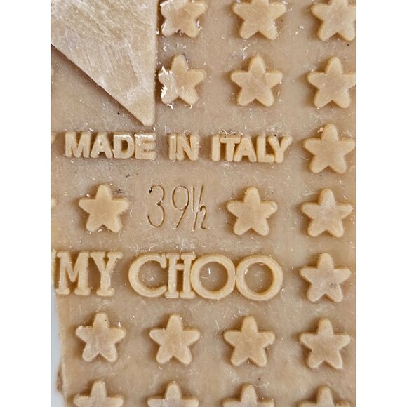 Jimmy Choo Nude Patent Leather Pathos Thong Cork Wedge Sandals Sz 39.5 (9) 024 - Picture 7 of 16